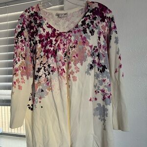 Coldwater Creek Multicolor Floral Blouse